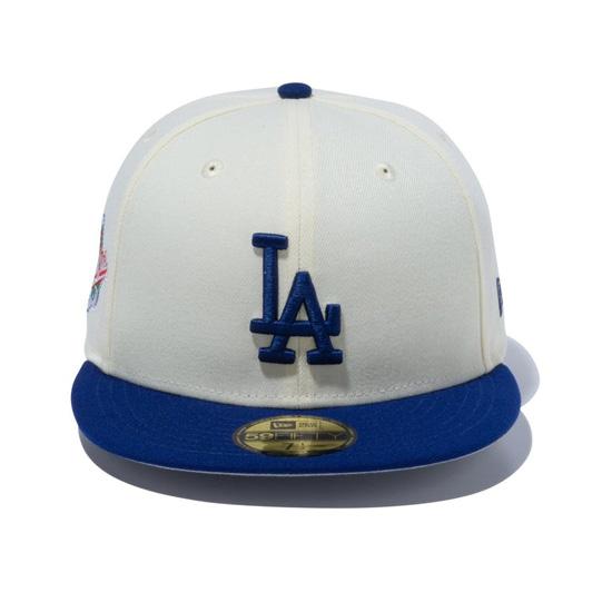 NEW ERA ニューエラ 59FIFTY MLB 2Tone ロサンゼルス・ドジャース クロームホワイト ダークロイヤルバイザー｜rappa｜02