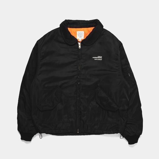 ジャケット・アウター APPLEBUM Flight Innercotton Jacket APPLEBUM（アップルバム） FLIGHT INNERCOTTON JACKET BLACK ブラック