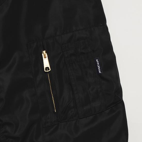 APPLEBUM（アップルバム） FLIGHT INNERCOTTON JACKET BLACK ブラック