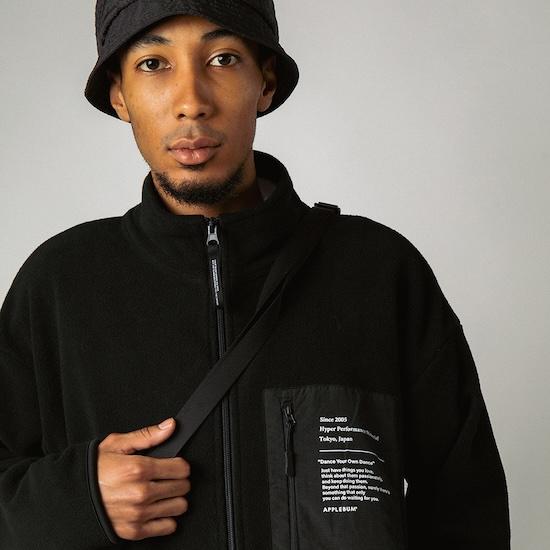 APPLEBUM / Fleece Full Zip Jacket/M/ポリエステル/BLK APPLEBUM アップルバム FLEECE FULL ZIP JACKET BLACK ブラック