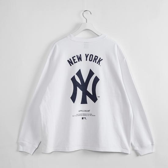 APPLEBUM アップルバム "Newyork Yankees Boy" L/S T-shirt WHITE ホワイト｜rappa｜02