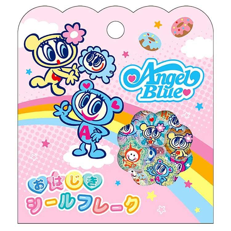 クラックス おはじきシールフレーク 122755 エンジェルブルー ピンク