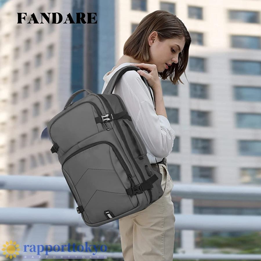 リュックサック メンズ 大容量 防水 180度開閉可能 充電ポート付き