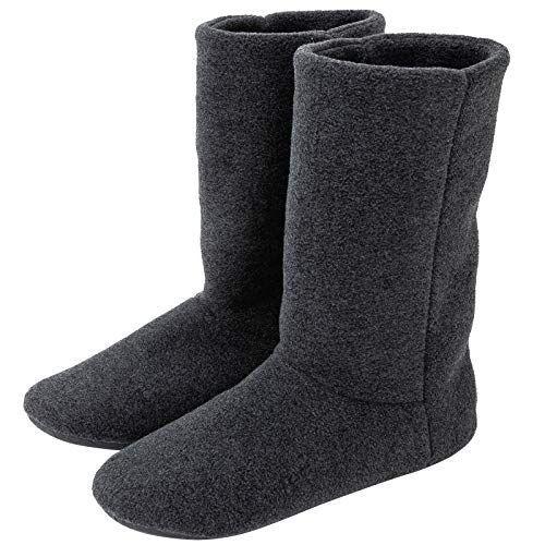 1379円 最新発見 Kocota ロングタイプ ルームブーツ あったか ルームシューズ 冬用 室内履き 足冷え対策 メンズ レディース 黒灰色 23 5 2