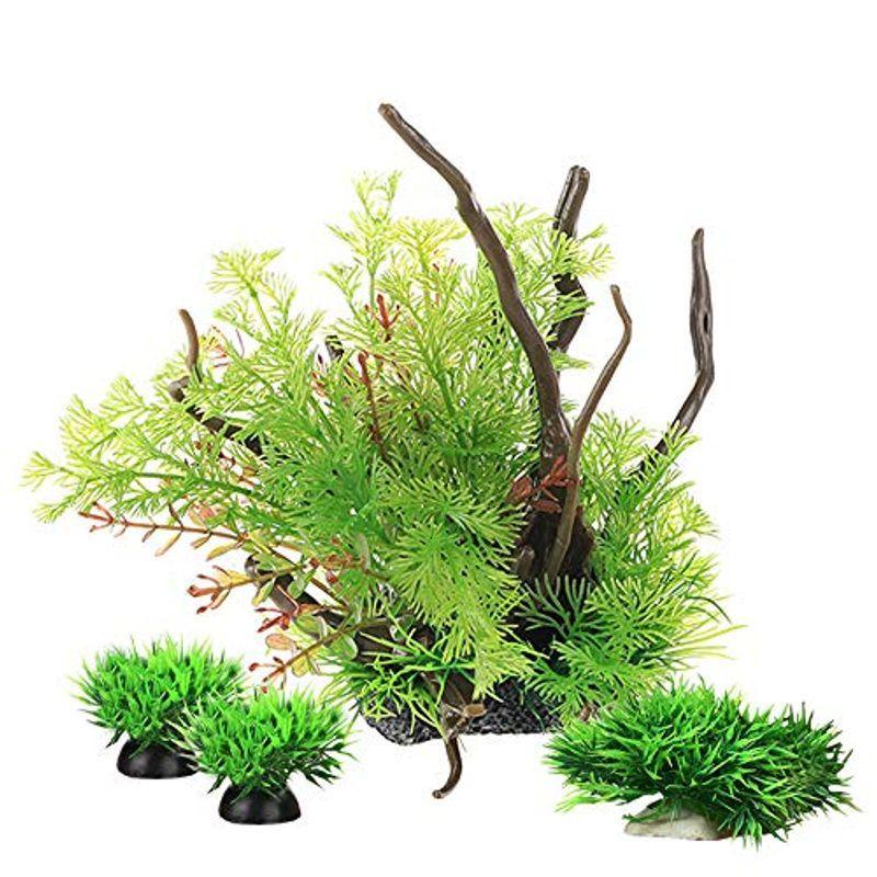 水草 人工 人工水草 レイアウトセット 水槽 オーナメント アクアリウム 水槽 飾り 熱帯魚 金魚 爬虫類 隠れ家 水族館内装 構築植物 流 ラッピーモール 通販 Yahoo ショッピング