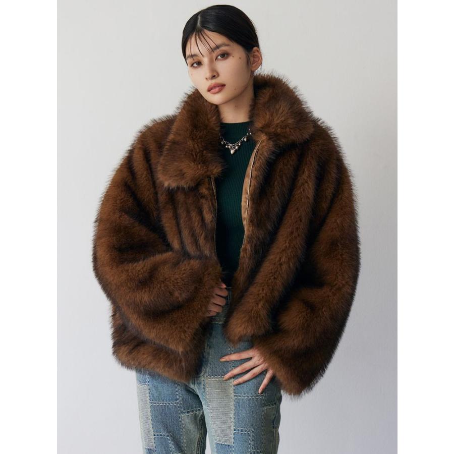 ムルーア　MIXフェイクファーブルゾン ✔︎RECOMMEND ITEM #MIXフェイクファーブルゾン GRY.BLU.BRN.BEG 昨年