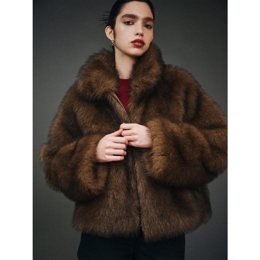 MURUA（ムルーア） MIXフェイクファーブルゾン 即日発送 限定価格