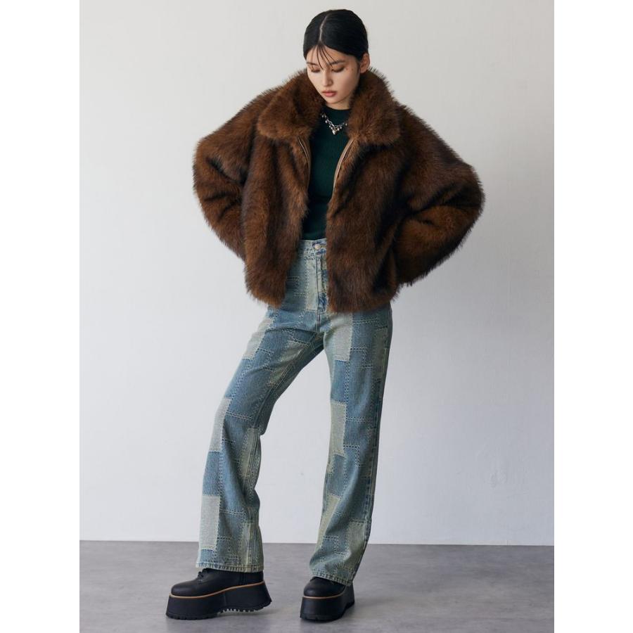 2025最新作　ムルーア　MIX ファーブルゾン　MURUA MIXフェイクファーブルゾン[品番：MKSW0066711]｜MURUA（ムルーア）の