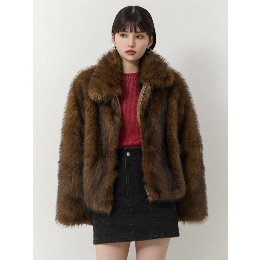 MURUA（ムルーア） MIXフェイクファーブルゾン 即日発送 : RAPTURE