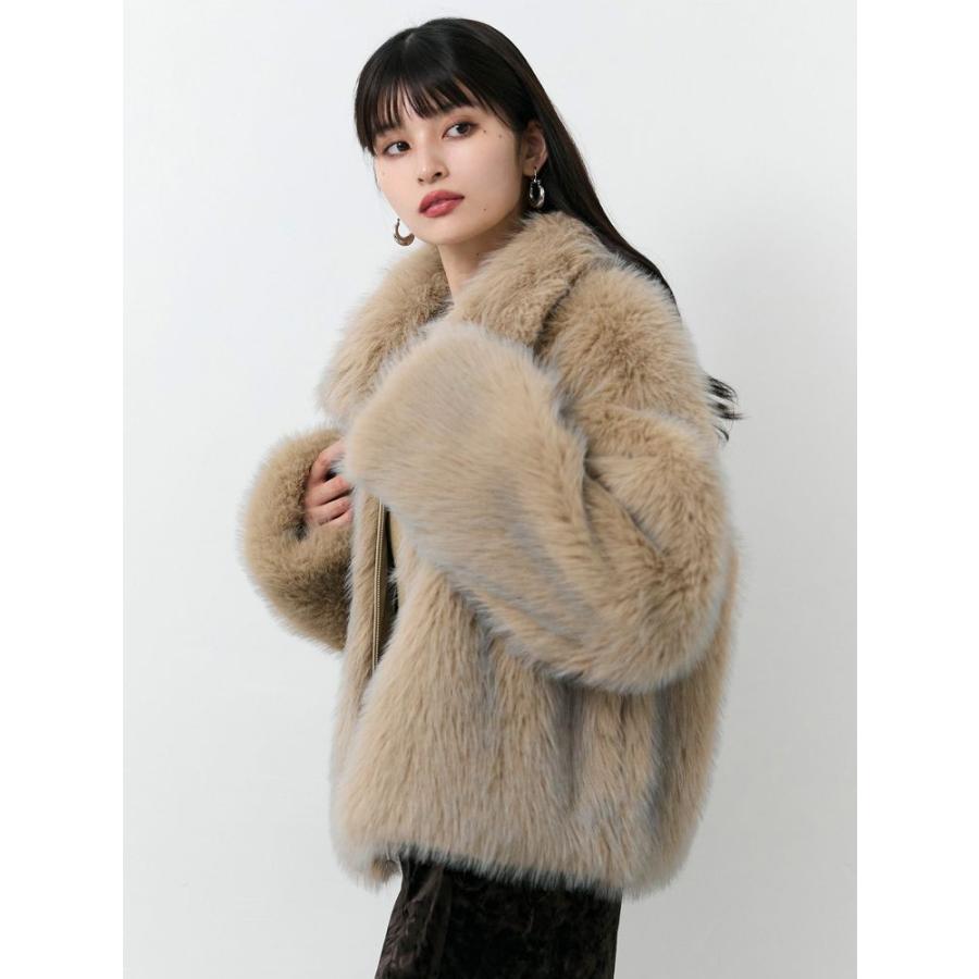 MURUA MIXフェイクファーブルゾン グレー MURUA フェイクファーブルゾン（グレー） -ファッション通販 FASHION