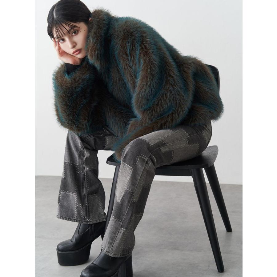 MURUA（ムルーア） MIXフェイクファーブルゾン 即日発送 限定価格