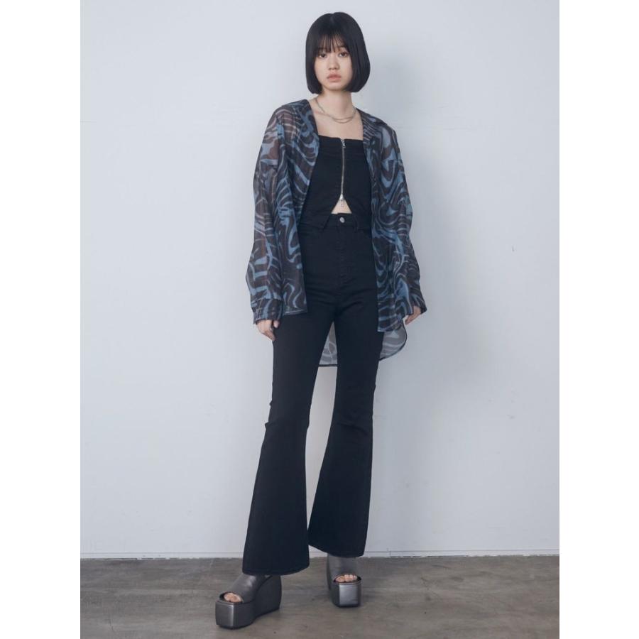 【EMODA】デニムフレアジップサロペット セール】デニムフレアジップサロペット（サロペット