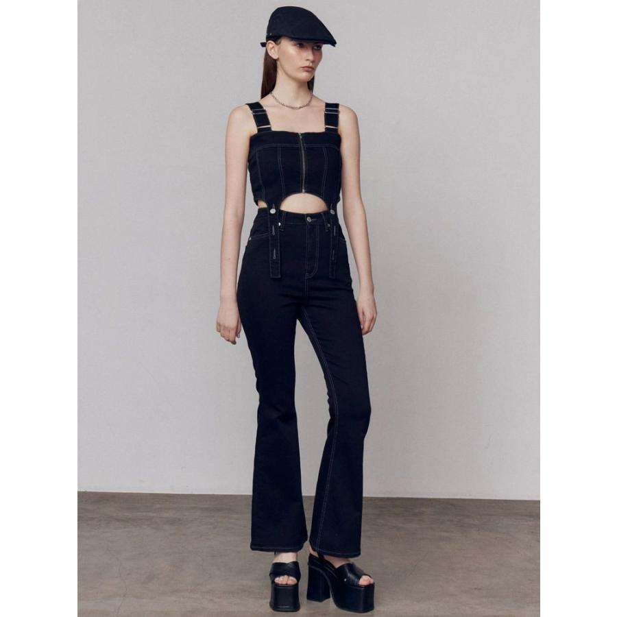 新品 タグ付き ✨️ GYDA デニム サロペット MOUSSY EMODA EMODA EMODA(エモダ）コルセットハングデニムサロペット 即日