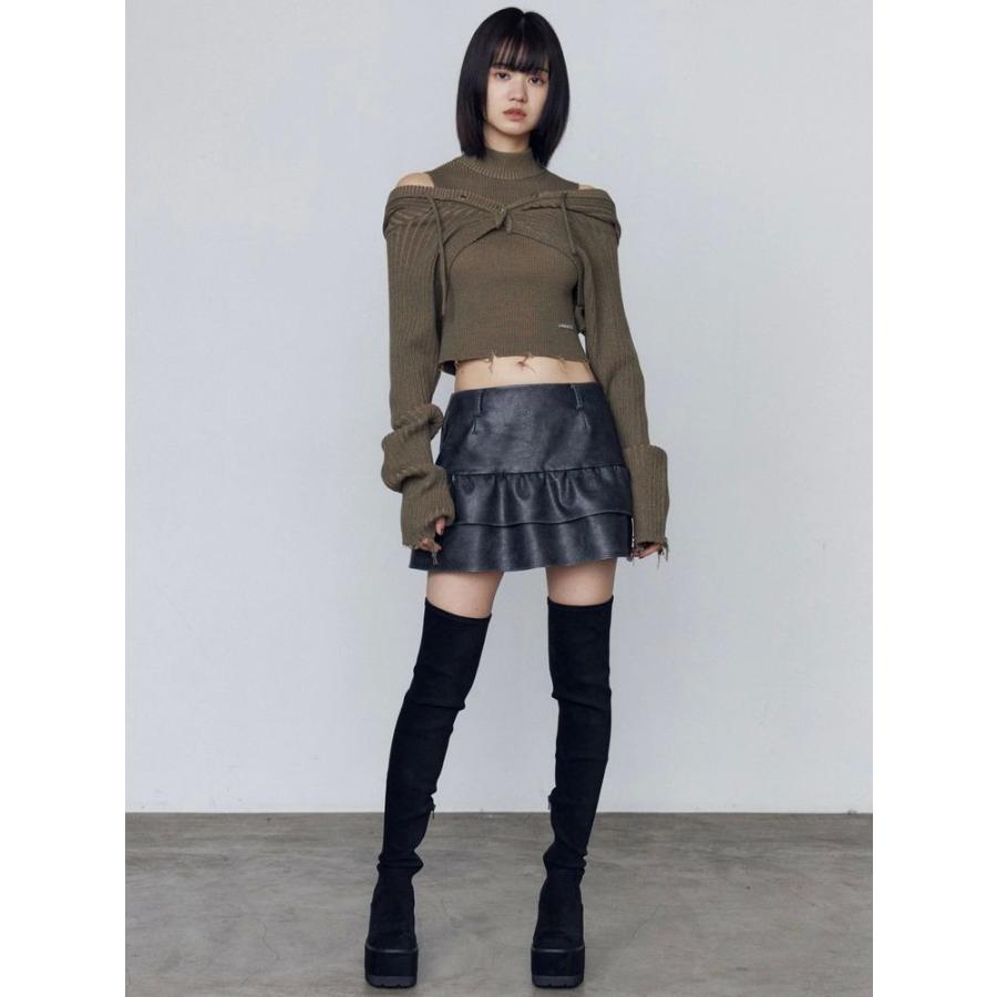 [新品未使用] EMODA スクエアフィットロングブーツ M EMODA エモダ スクエアフィットロングブーツ 即納 期間限定OFF