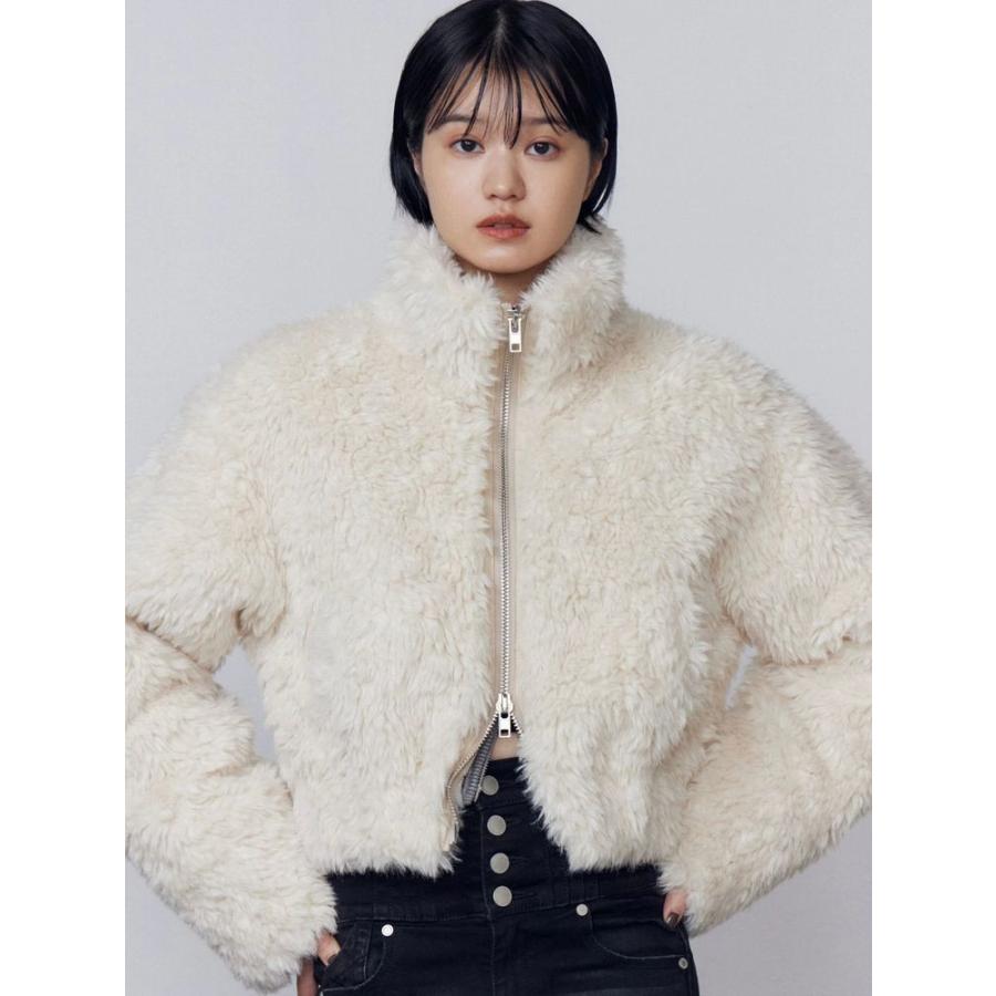 新品未使用 EMODA 2トーンボアブルゾン　シングルミニボアブルゾン　ミックス EMODA（エモダ） SALE EMODA シングルミニボアブルゾン 即日発送