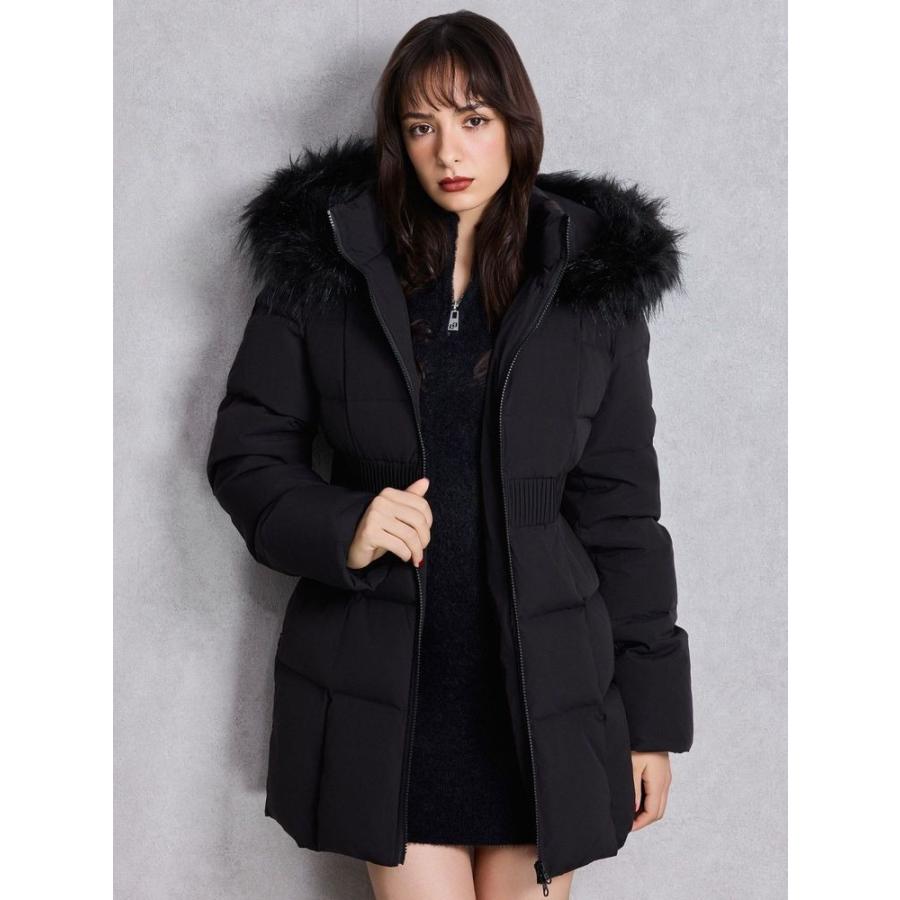 【Y☺︎プロフ確認必ずして下さい。】 GYDA ベルト付きロングダウン ジェイダ GYDA GYGYベルト付きロングダウンコート （BLK