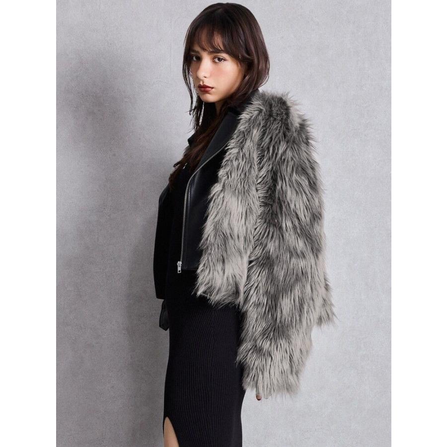 GYDA（ジェイダ） レイヤードエコファーライダースジャケット 即納