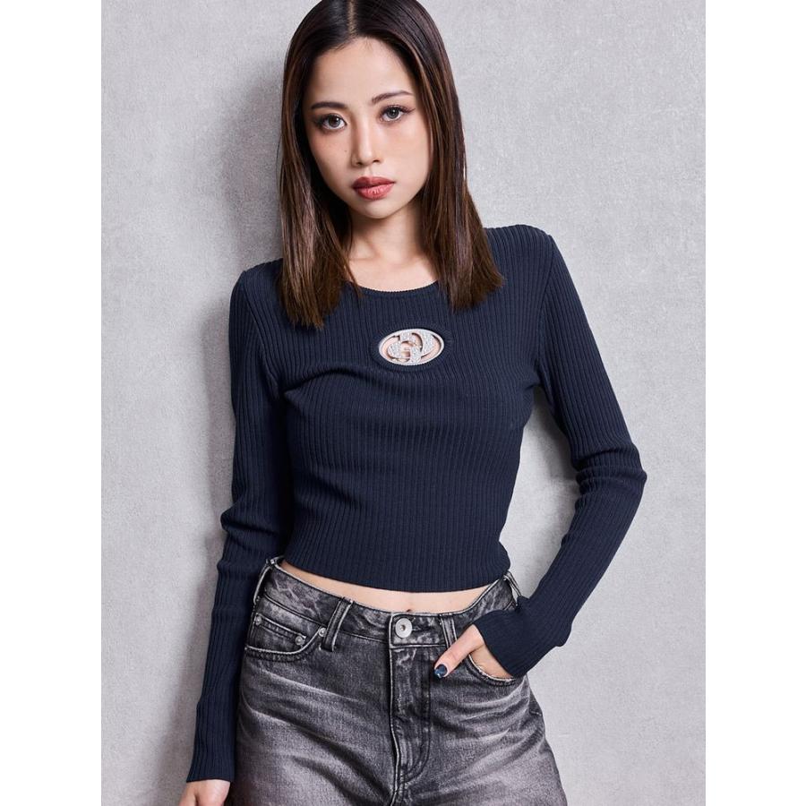 GYDA GD bijou MOLDニットトップス 長袖 GYDA（ジェイダ） GD bijou MOLDニットトップス 即納 : RAPTURE - 通販