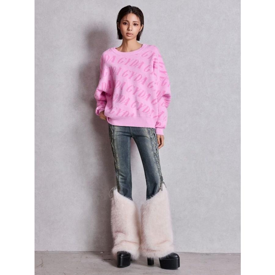 GYDA（ジェイダ） GYDA SLANT PATTERNニットトップス 即日発送