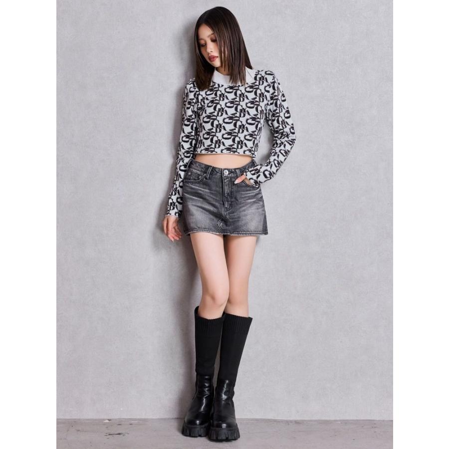 GYDA ニットトップス ➕ レザーミニスカート GYDA（ジェイダ） GYDA pattern プチハイニットトップス 即日発送