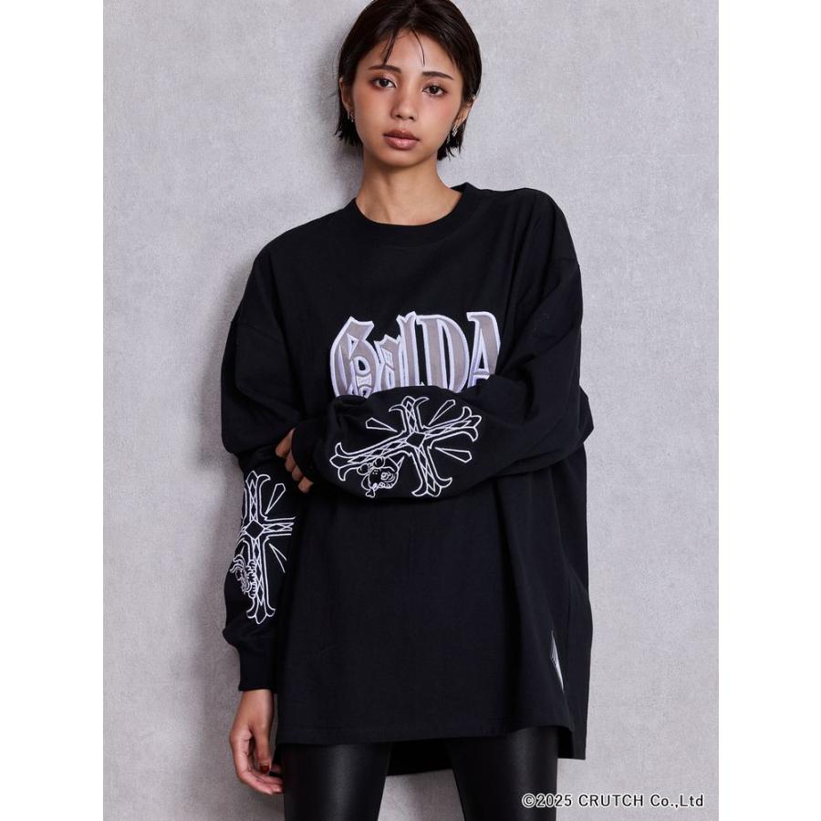 GYDA（ジェイダ） GYDA×GALFY original cross long Tシャツ 即日発送