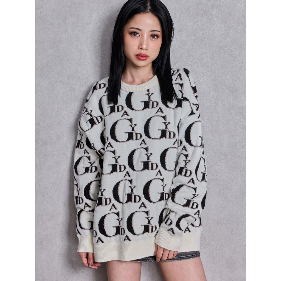 GYDA（ジェイダ） GYDA PATTERN ニットトップス 即日発送 : RAPTURE