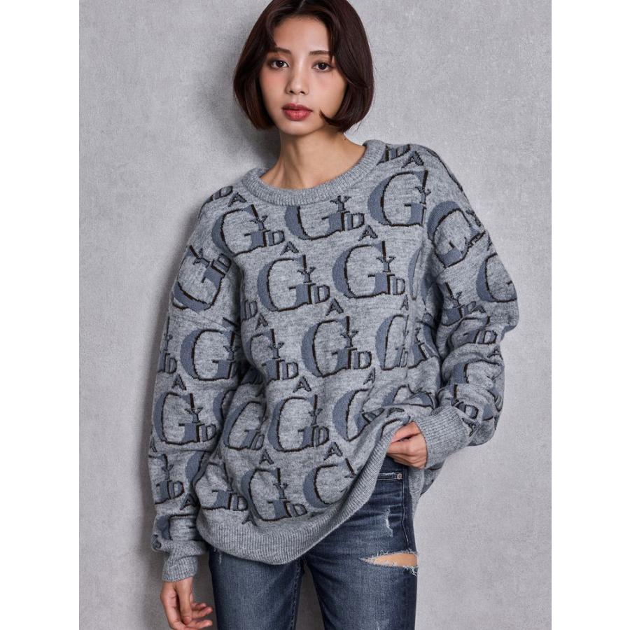 GYDA（ジェイダ） GYDA PATTERN ニットトップス 即日発送 : RAPTURE