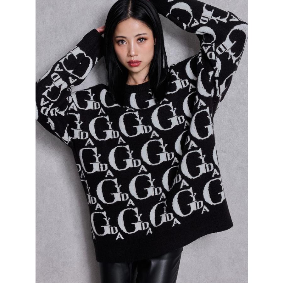 GYDA（ジェイダ） GYDA PATTERN ニットトップス 即日発送 : RAPTURE