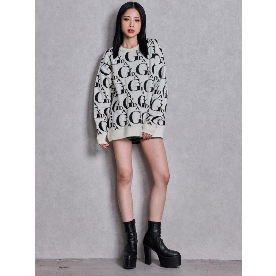 GYDA（ジェイダ） GYDA PATTERN ニットトップス 即日発送 : RAPTURE