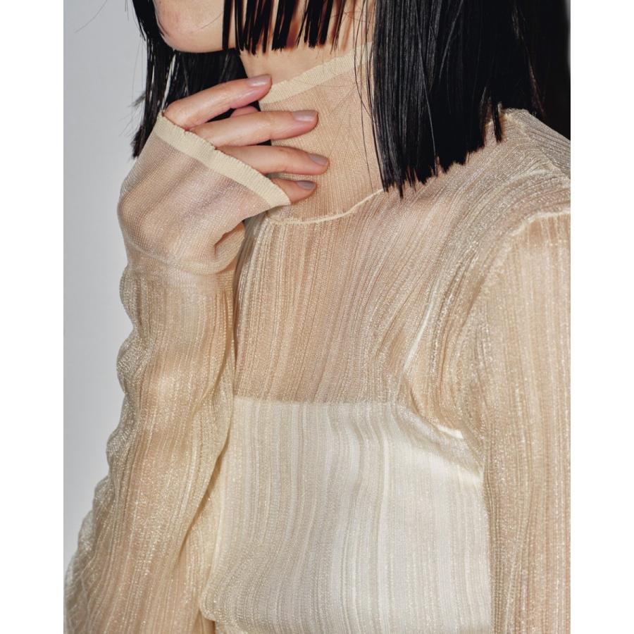 カットソー(長袖/七分) Randomrib Long Tshirts  todayful TODAYFUL (トゥデイフル）Sheer Randomrib Knit 即日発送 : RAPTURE