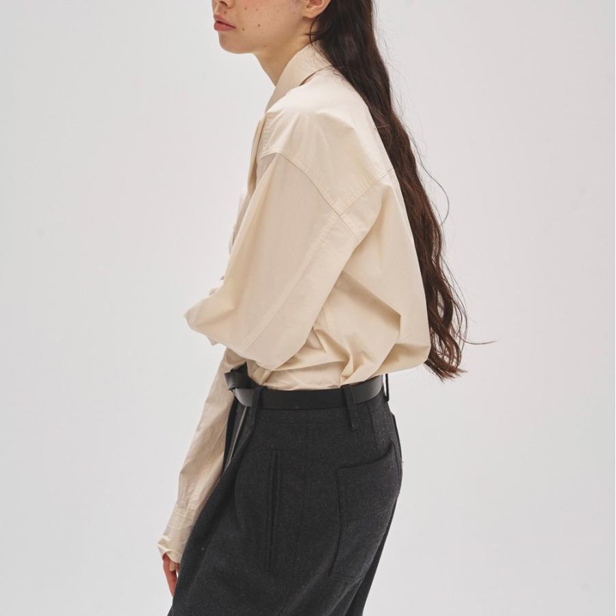 TODAYFUL タイプライターウエストシェイプシャツ　クリーム　長袖　袖タック TODAYFUL タイプライターウエストシェイプシャツクリーム長袖袖タック