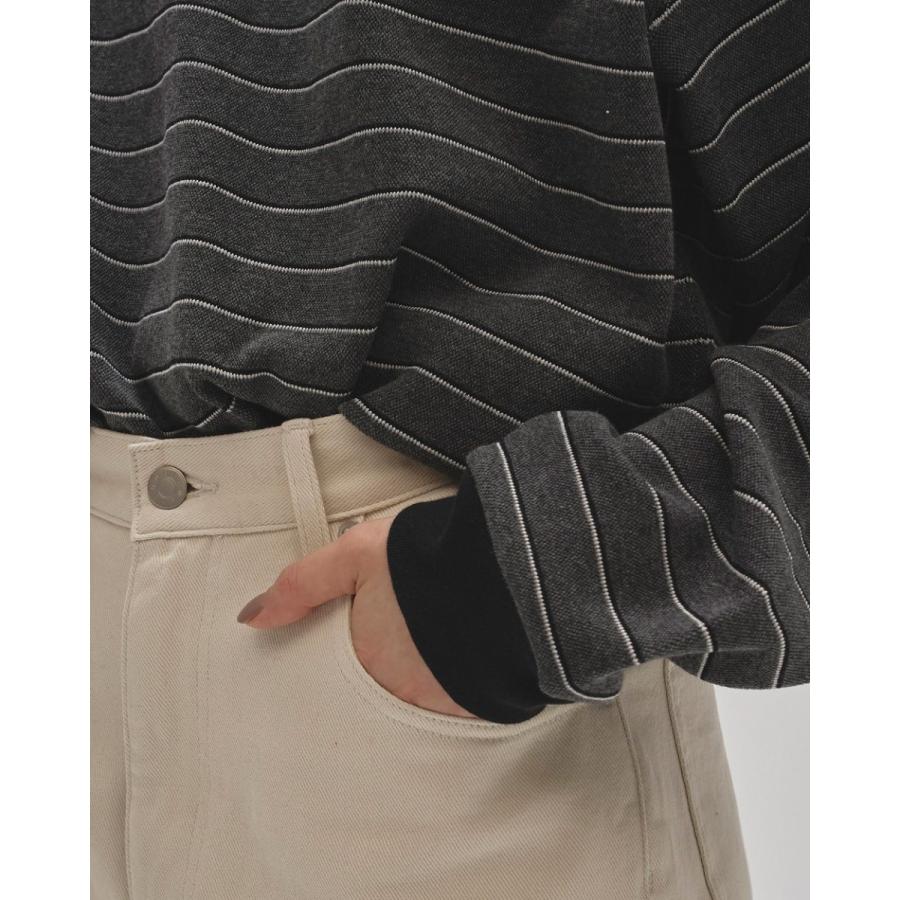 todayful Border Long T-shirts グレー TODAYFUL Border Long T-shirts ボーダーロングTシャツ