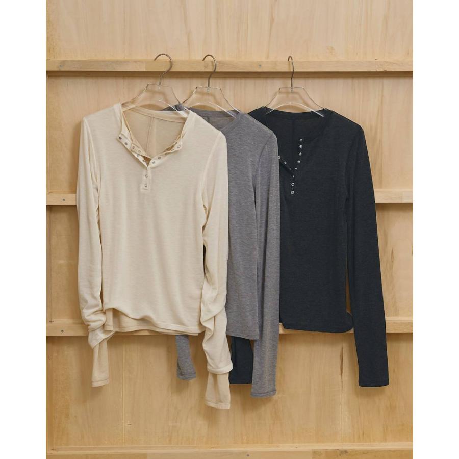 TODAYFUL トゥデイフル Henleyneck Soft Tops 即日発送 : RAPTURE