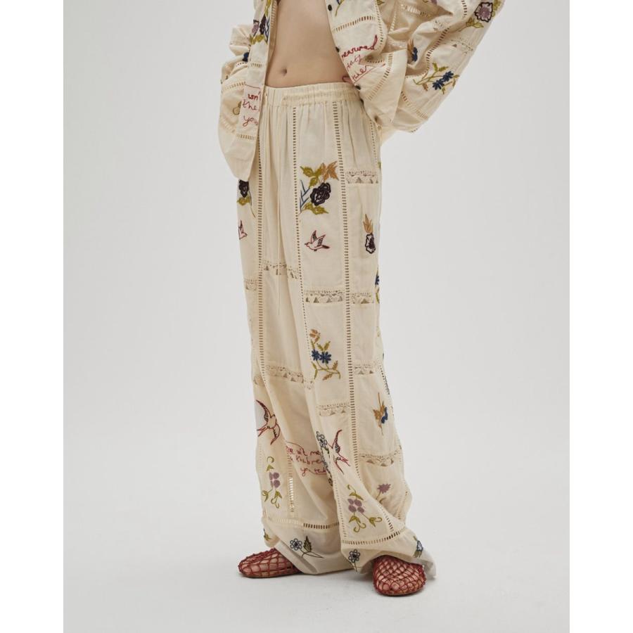 トゥデイフル TODAYFUL ボトムス Embroidery Patchwork Trousers 即納　エンブロイダリーパッチワークパンツの画像