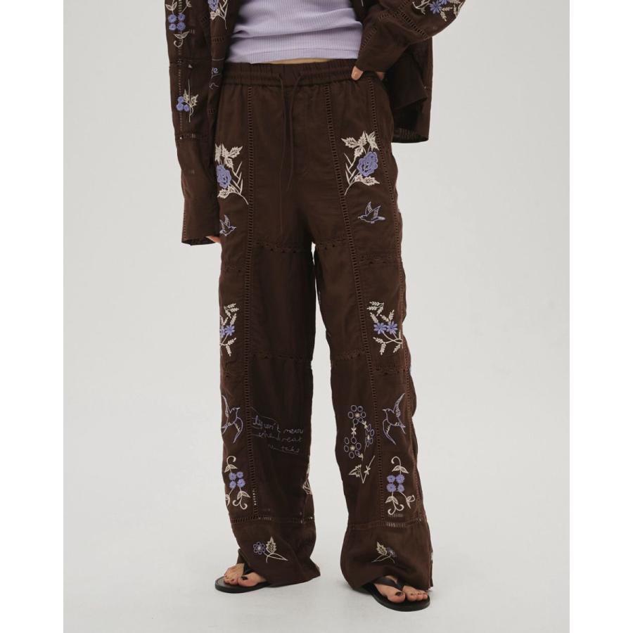 トゥデイフル TODAYFUL ボトムス Embroidery Patchwork Trousers 即納　エンブロイダリーパッチワークパンツの画像