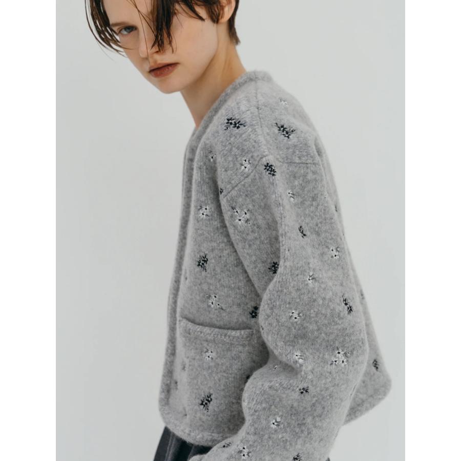 CREDONA（クレドナ） FLOWER EMBROIDERY KNIT JACKET 即納 1425511389