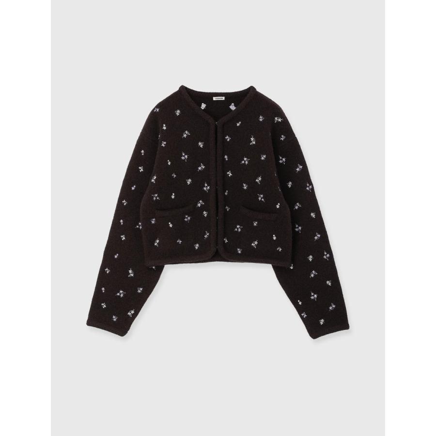 CREDONA（クレドナ） FLOWER EMBROIDERY KNIT JACKET 即納 1425511389