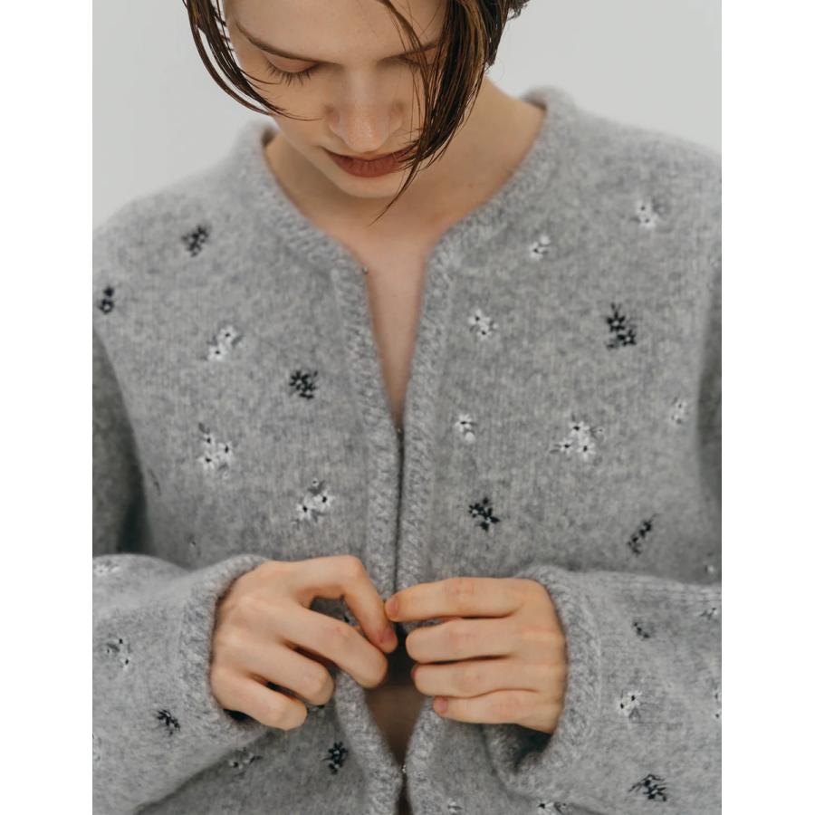 CREDONA（クレドナ） FLOWER EMBROIDERY KNIT JACKET 即納 1425511389