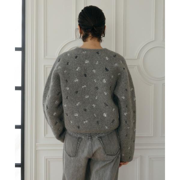 CREDONA（クレドナ） FLOWER EMBROIDERY KNIT JACKET 即納 : RAPTURE