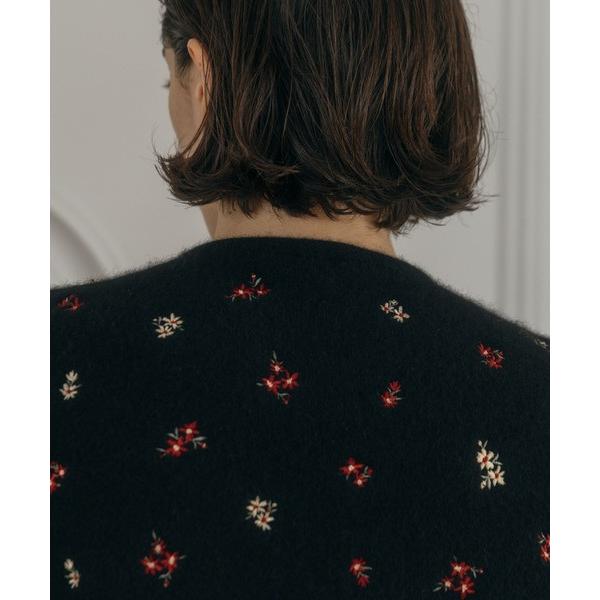 トップス CREDONA FLOWER EMBROIDERY KNIT JACKET CREDONA（クレドナ） FLOWER EMBROIDERY KNIT JACKET 予約商品