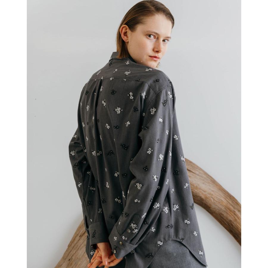 CREDONA クレドナ FLOWER EMBROIDERY SHIRTS 即日発送 1426110018の画像