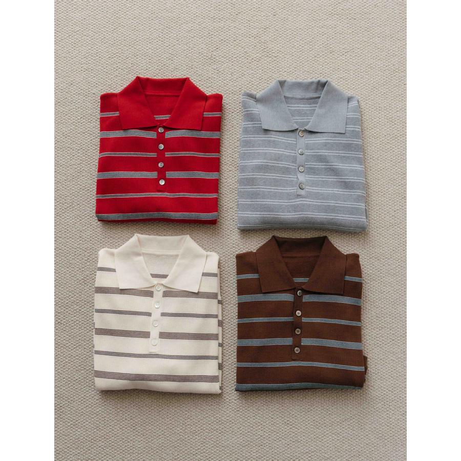 CREDONA（クレドナ） MULCH BORDER KNIT POLO 即日発送 : RAPTURE