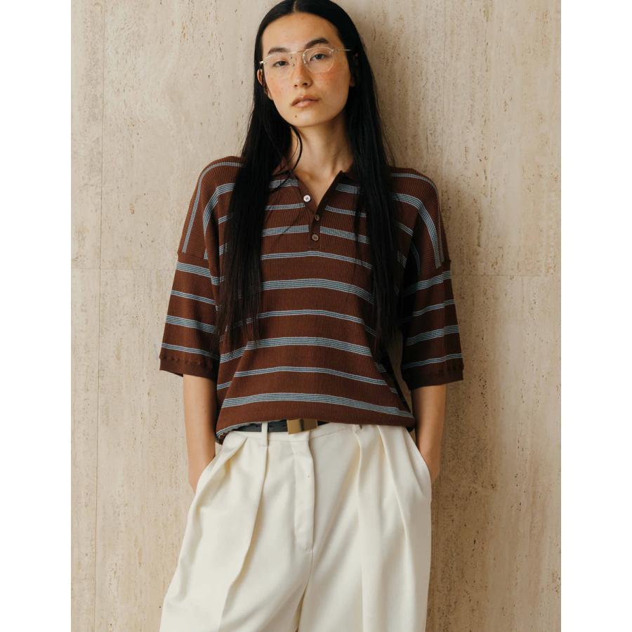 CREDONA（クレドナ） MULCH BORDER KNIT POLO 即日発送 : RAPTURE