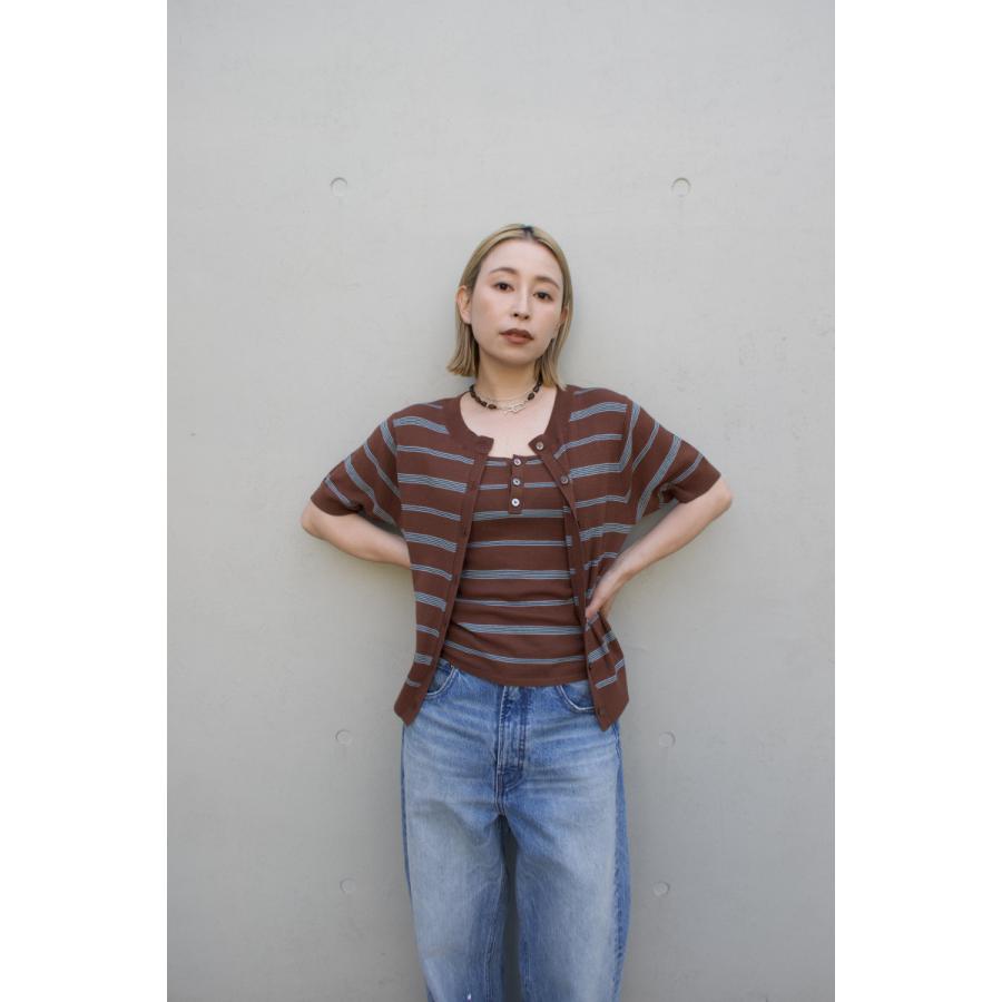 CREDONA（クレドナ） MULCH BORDER KNIT H/S CARDIGAN 即日発送 限定