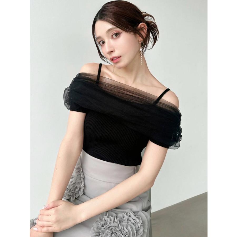 RESEXXY（リゼクシー） シアーコンビオフショルニット 即日発送