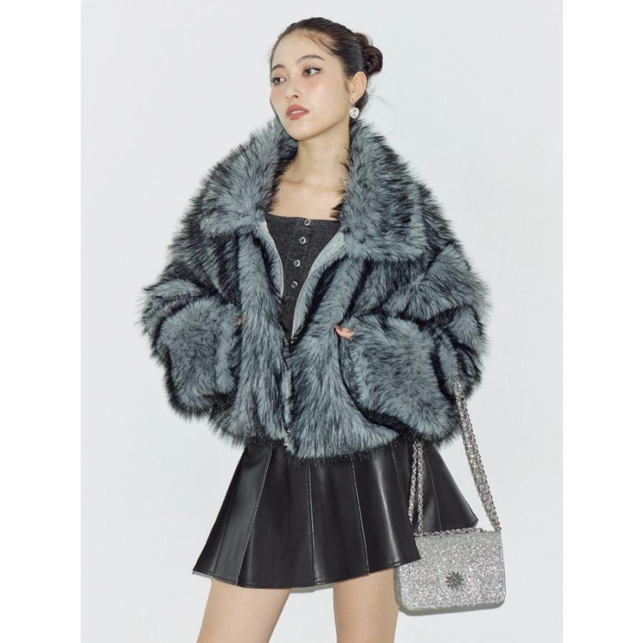 EVRIS（エヴリス） エブリス フェイクファーショートブルゾン 即日発送