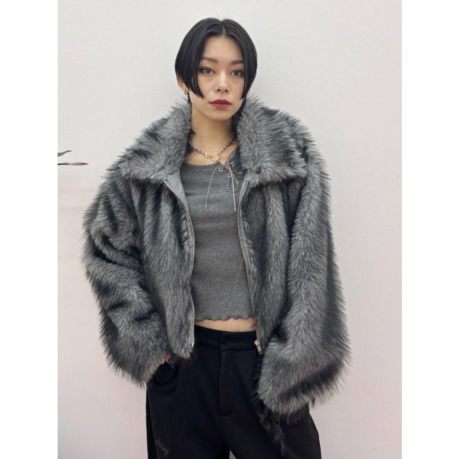 EVRIS（エヴリス） エブリス フェイクファーショートブルゾン 即日発送