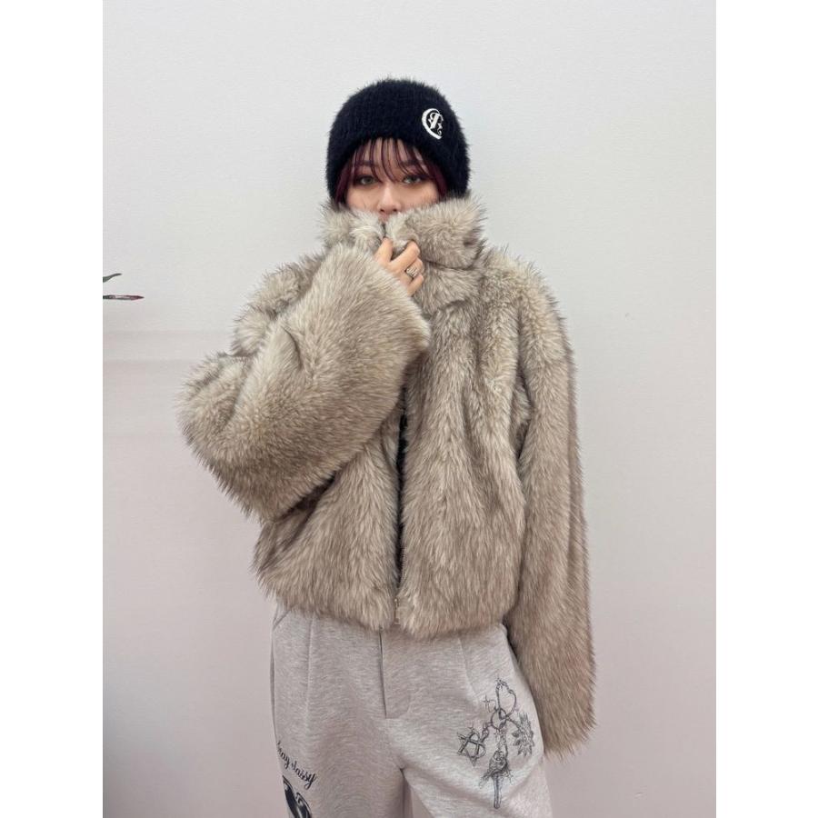 EVRIS（エヴリス） エブリス フェイクファーショートブルゾン 即日発送