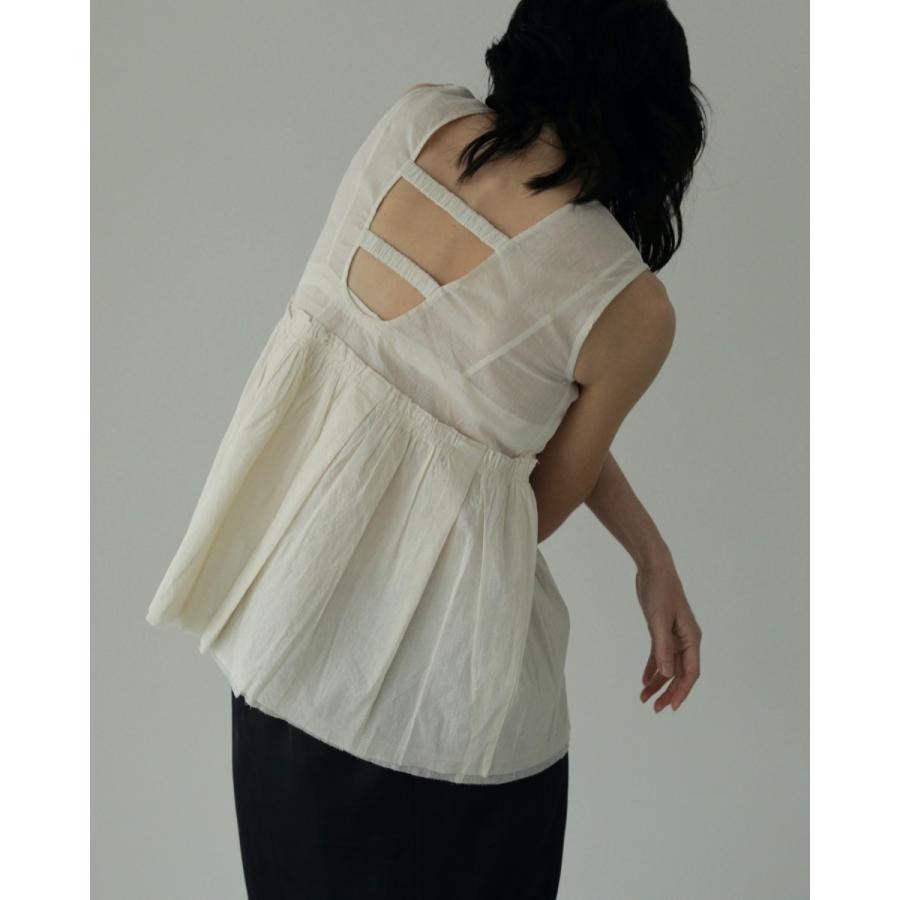etsu　anuke アンヌーク Sheer Peplum Tops anuke（アンヌーク） SALE ANUKE (アンヌーク）Sheer Peplum Tops 即日