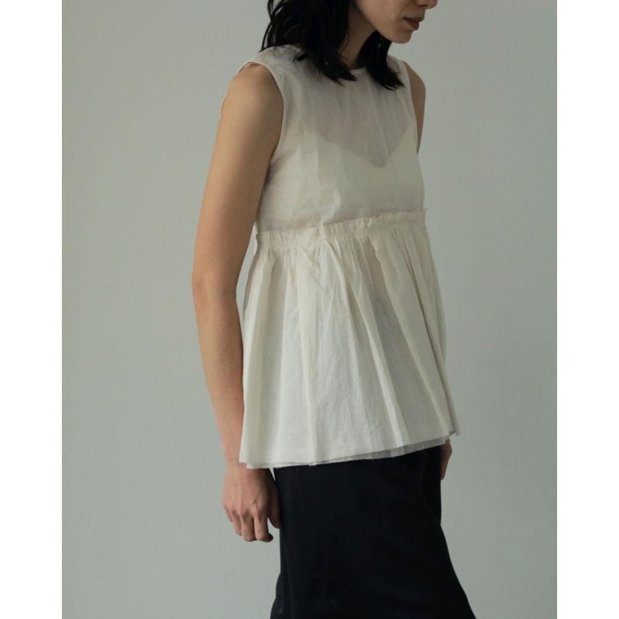 etsu　anuke アンヌーク Sheer Peplum Tops anuke（アンヌーク） SALE ANUKE (アンヌーク）Sheer Peplum Tops 即日